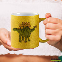 Glitzertasse Stegosaurus Dinosaurier 330ml