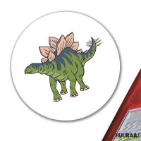Aufkleber Stegosaurus Dinosaurier 10cm rund