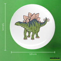 Button Stegosaurus Dinosaurier rund