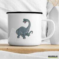 Emaille Tasse Brachiosaurus Dinosaurier 300ml Vintage Emaille Becher