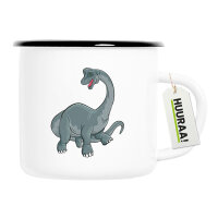 Emaille Tasse Brachiosaurus Dinosaurier 300ml Vintage