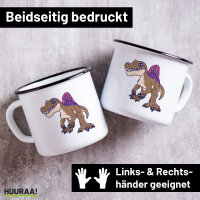 Emaille Tasse Spinosaurus Dinosaurier 300ml Vintage...