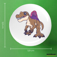 Button Spinosaurus Dinosaurier rund
