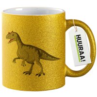 Glitzertasse Allosaurus Dinosaurier 330ml
