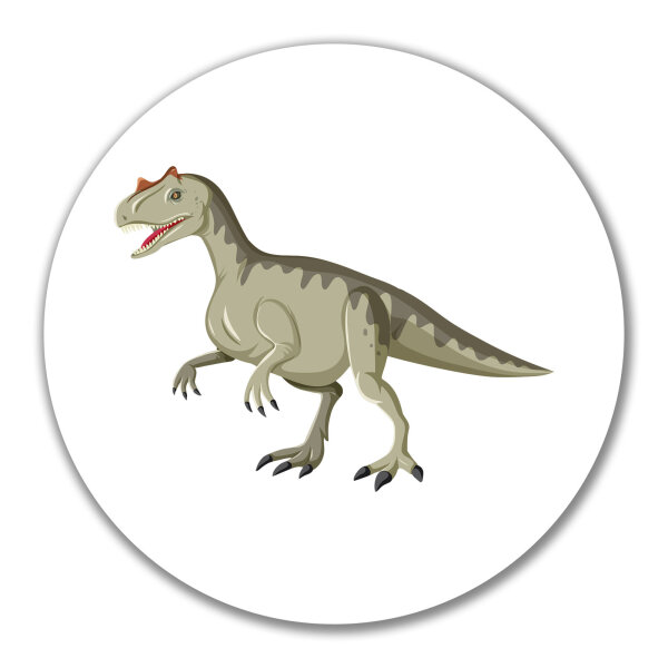 Aufkleber Allosaurus Dinosaurier 10cm rund