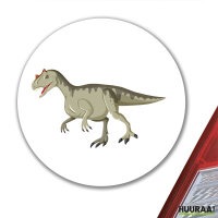Aufkleber Allosaurus Dinosaurier 10cm rund