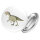 Button Allosaurus Dinosaurier rund
