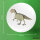 Button Allosaurus Dinosaurier rund
