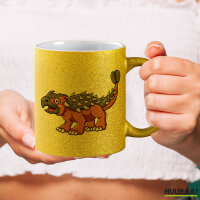 Glitzertasse Ankylosaurus Dinosaurier 330ml