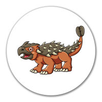 Aufkleber Ankylosaurus Dinosaurier 10cm rund
