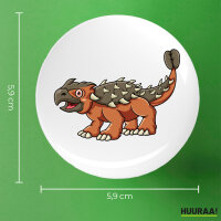 Button Ankylosaurus Dinosaurier rund