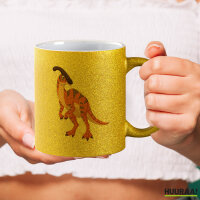 Glitzertasse Parasaurolophus Dinosaurier 330ml