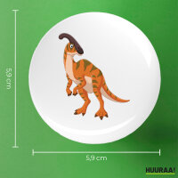 Button Parasaurolophus Dinosaurier rund