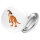 Button Parasaurolophus Dinosaurier rund