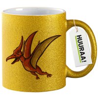 Glitzertasse Pteranodon Dinosaurier 330ml
