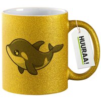 Glitzertasse Orka Killerwal 330ml