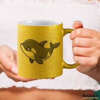 Glitzertasse Orka Killerwal 330ml