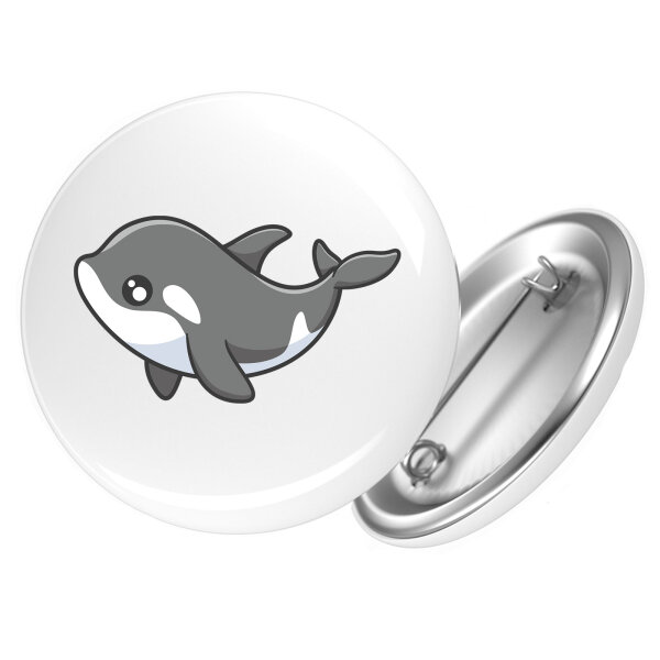 Button Orka Killerwal rund