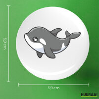 Button Orka Killerwal rund