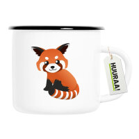 Emaille Tasse Roter Panda Comic 300ml Vintage Emaille Becher