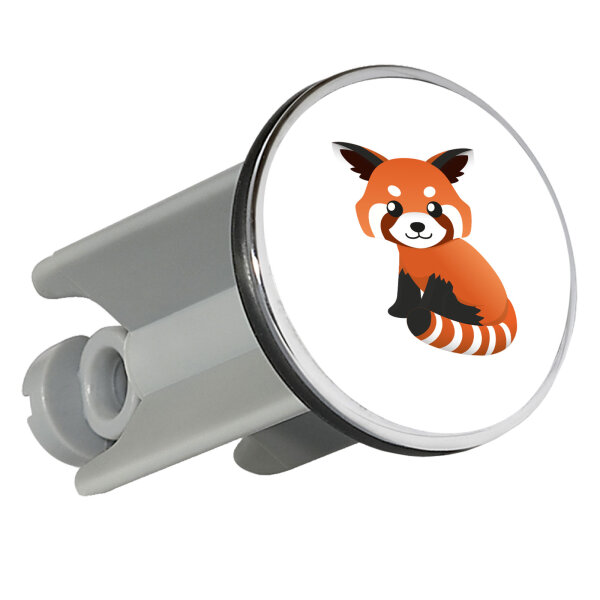 Waschbeckenstöpsel Roter Panda Comic 4cm Abflussstopfen