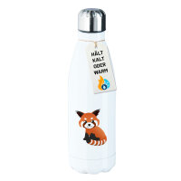 Trinkflasche Roter Panda Comic 500ml Edelstahl Wasserflasche