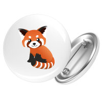 Button Roter Panda Comic rund