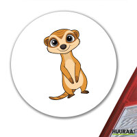 Aufkleber Erdm&auml;nnchen Comic 10cm rund