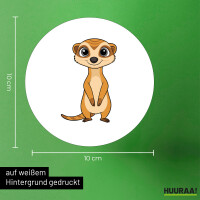 Aufkleber Erdmännchen Comic 10cm