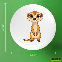 Button Erdmännchen Comic