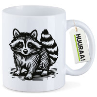 Kaffeetasse Waschbär Comic 330ml
