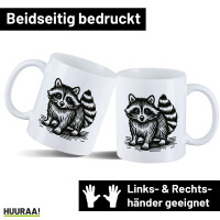 Kaffeetasse Waschbär Comic 330ml