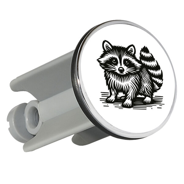 Waschbeckenstöpsel Waschbär Comic 4cm Abflussstopfen