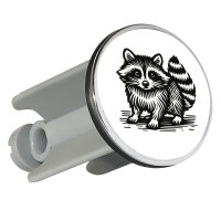 Waschbeckenstöpsel Waschbär Comic 4cm