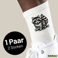 Unisex Socken Waschbär Comic Größe 37/46...