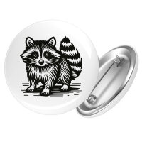 Button Waschbär Comic