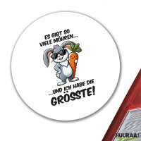 Aufkleber viele Möhren.. Ich habe die grösste...