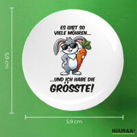 Button viele Möhren.. Ich habe die grösste cooler Hase
