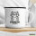 Emaille Tasse Erkenne die Zeichen grimmige Katze 300ml Vintage Emaille Becher