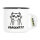 Emaille Tasse Fragen? grimmige Katze 300ml Vintage Emaille Becher