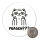 Magnet Fragen? grimmige Katze 59mm Kühlschrankmagnet