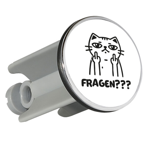 Waschbeckenstöpsel Fragen? grimmige Katze 4cm Abflussstopfen