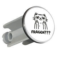 Waschbeckenstöpsel Fragen? grimmige Katze 4cm...