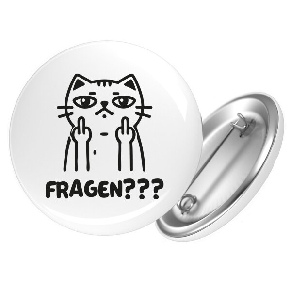 Button Fragen? grimmige Katze