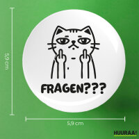 Button Fragen? grimmige Katze