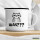 Emaille Tasse Was? grimmige Katze 300ml Vintage