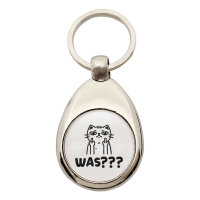 Schlüsselanhänger Was? grimmige Katze