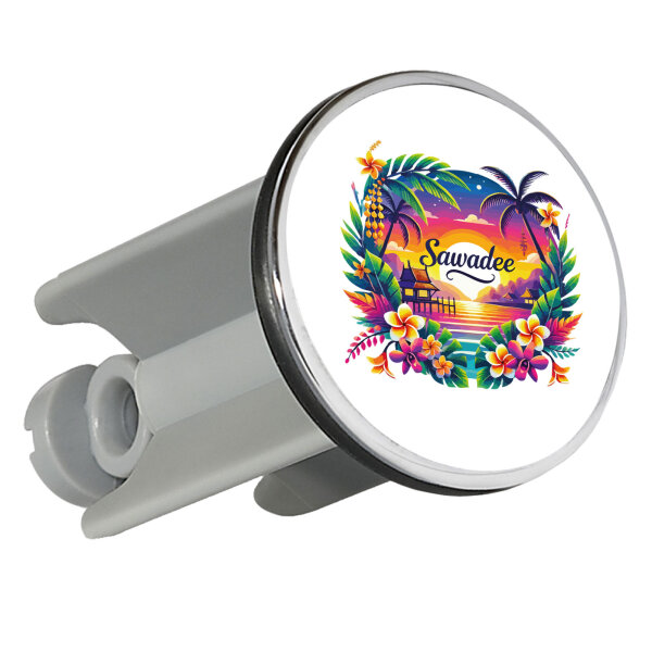 Waschbeckenstöpsel Sawadee thailändische Begrüßung 4cm Abflussstopfen