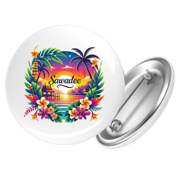 Button Sawadee thailändische Begrüßung