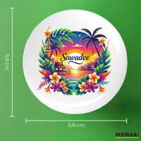 Button Sawadee thailändische Begrüßung